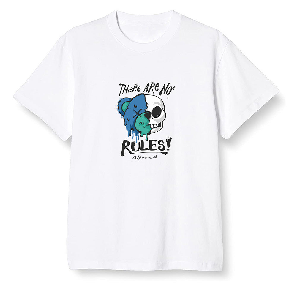 Pop Colour AJ1 High OG TIE DYE - No Rules Teddy Bear - White Men T-shirt