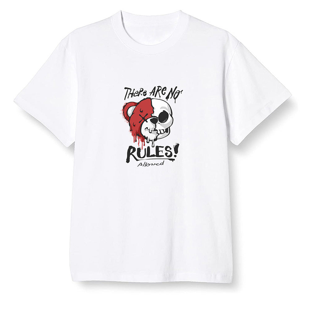 Pop Colour AJ1 High OG Satin Snake Chicago - No Rules Teddy Bear - White Men T-shirt