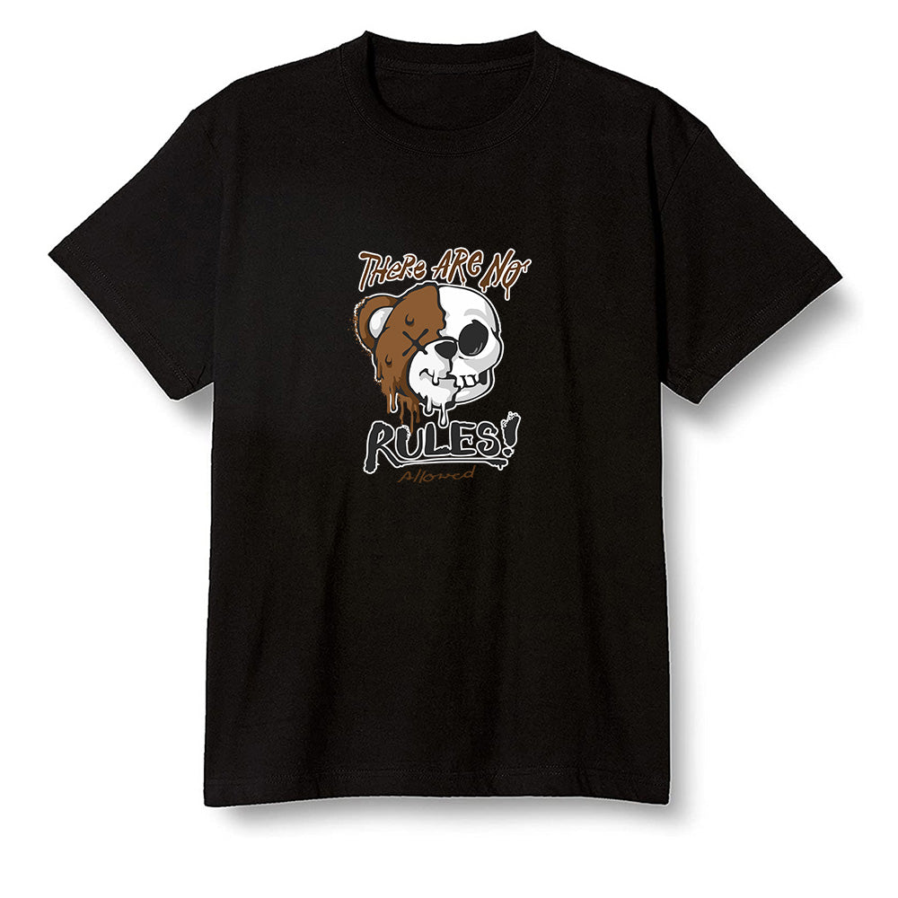 Pop Colour AJ1 High OG TS SP Travis Scott - Mocha - No Rules Teddy Bear - Black Men T-shirt