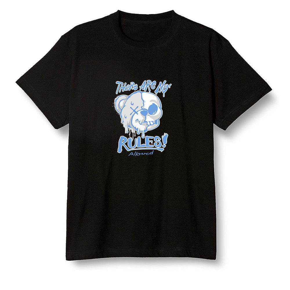 Pop Colour AJ1 Low Wolf Grey/Sail/Photon Dust/White - No Rules Teddy Bear - Black Men T-shirt
