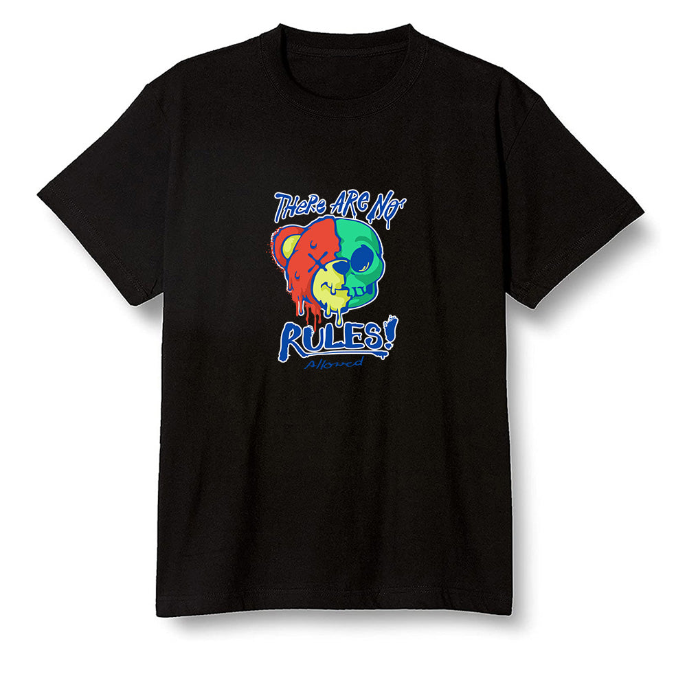 Pop Colour AJ1 Retro OG High J Balvin - Colores Y Vibras - No Rules Teddy Bear - Black Men T-shirt