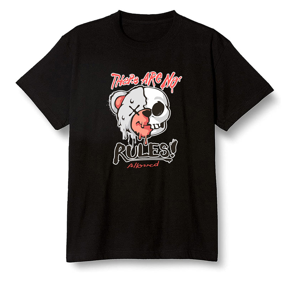 Pop Colour AJ6 Retro Tinker Hatfield - No Rules Teddy Bear - Black Men T-shirt