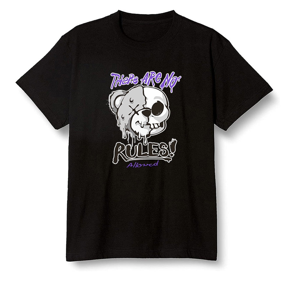 Pop Colour AJ6 Retro Ltr Flint - No Rules Teddy Bear - Black Men T-shirt