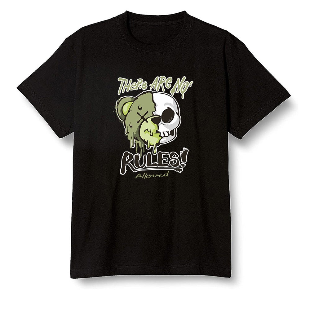 Pop Colour AJ6 Retro SP Travis Scott - Medium Olive - No Rules Teddy Bear - Black Men T-shirt