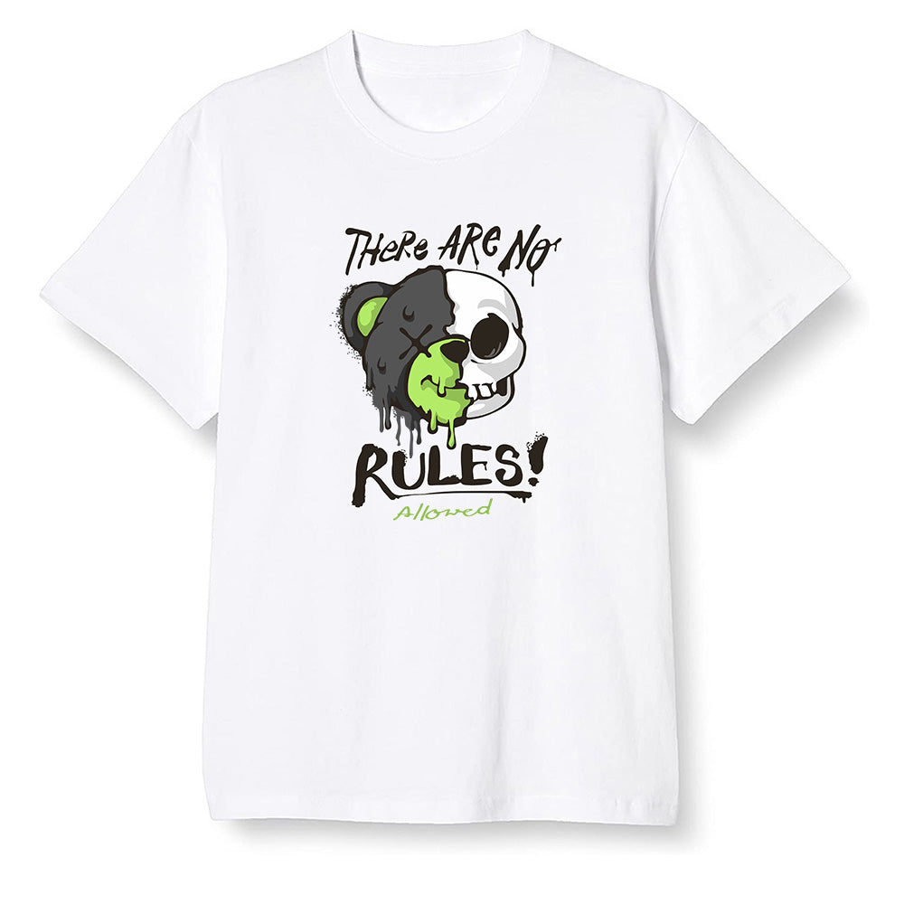 Pop Colour AJ6 Retro Electric Green - No Rules Teddy Bear - White Men T-shirt