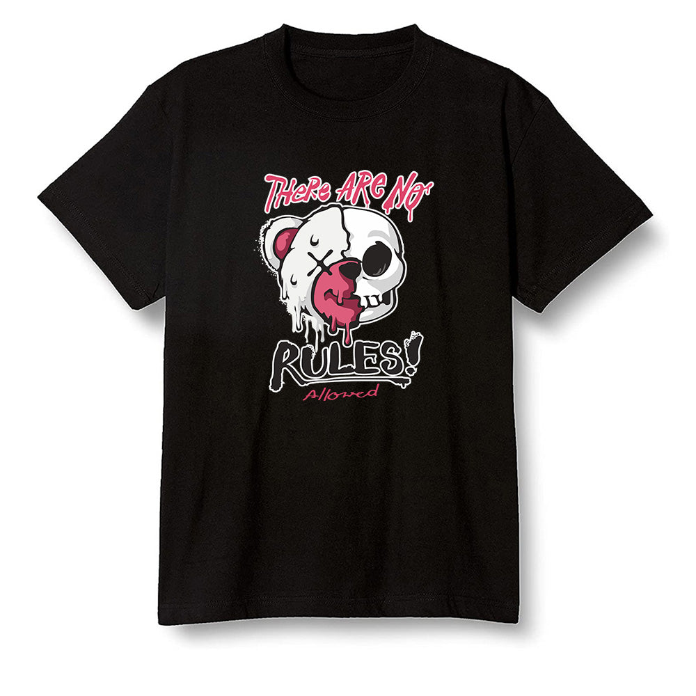 Pop Colour AJ6 Retro Hare - No Rules Teddy Bear - Black Men T-shirt