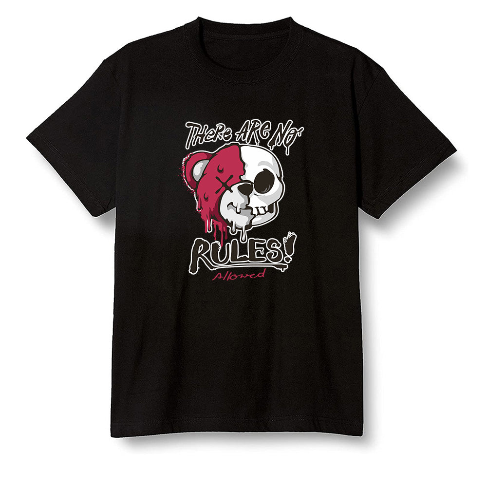 Pop Colour AJ6 Retro Carmine - No Rules Teddy Bear - Black Men T-shirt