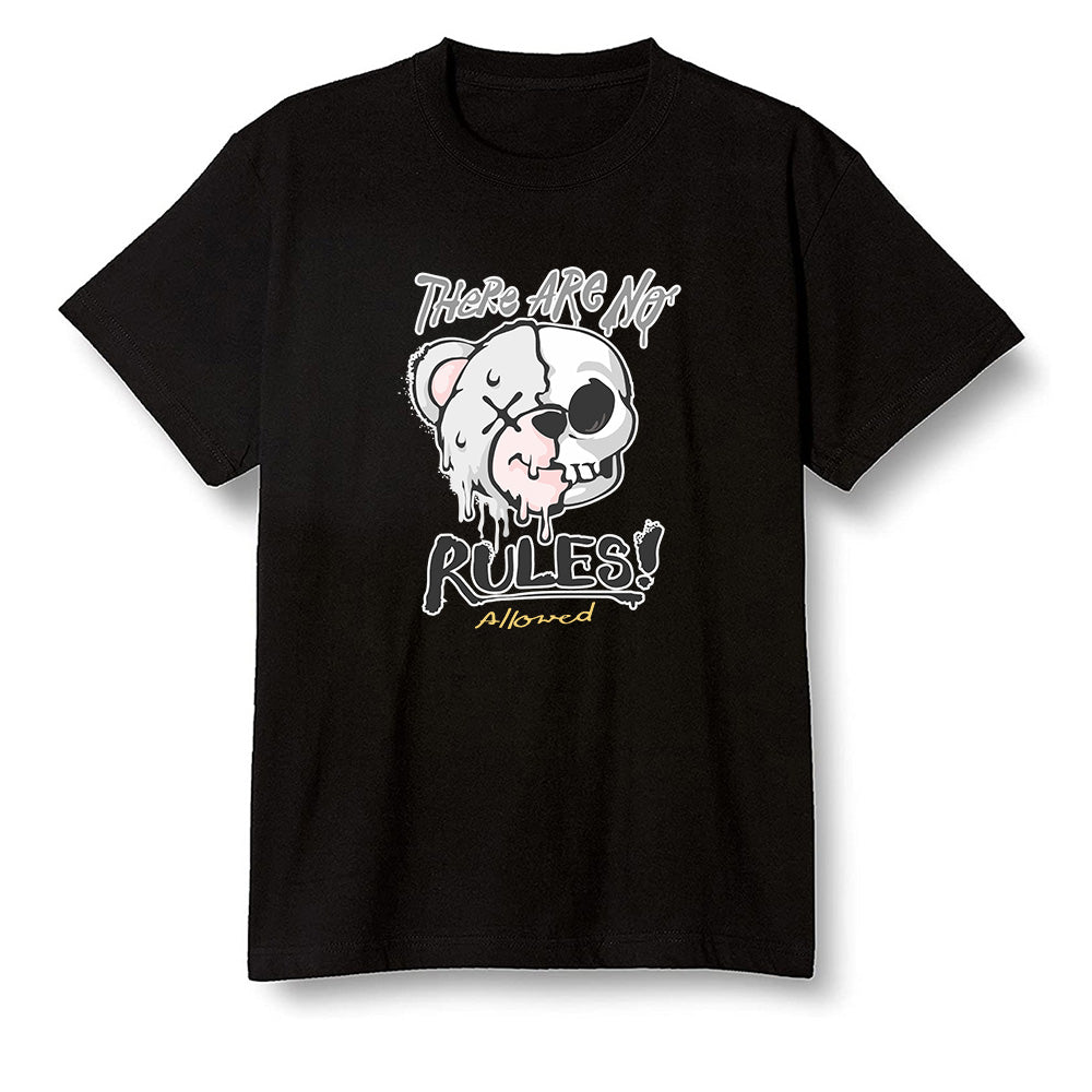 Pop Colour AJ6 Retro Gold Hoops - No Rules Teddy Bear - Black Men T-shirt