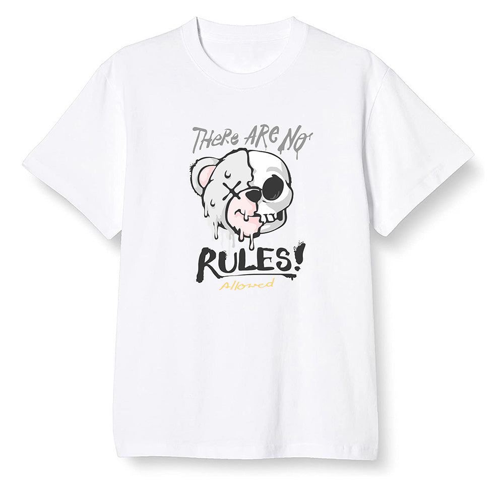 Pop Colour AJ6 Retro Gold Hoops - No Rules Teddy Bear - White Men T-shirt