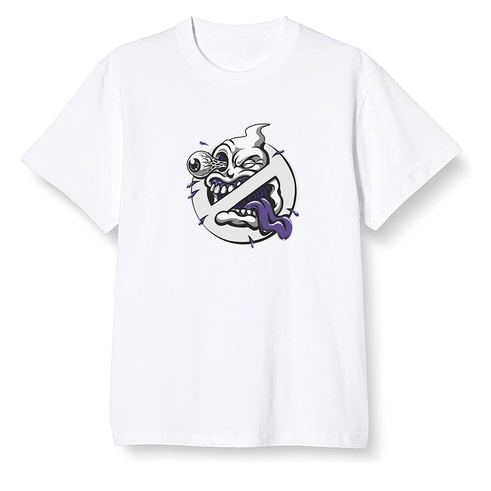 Pop Colour AJ1 High OG Court Purple - No ghost - White Men T-shirt