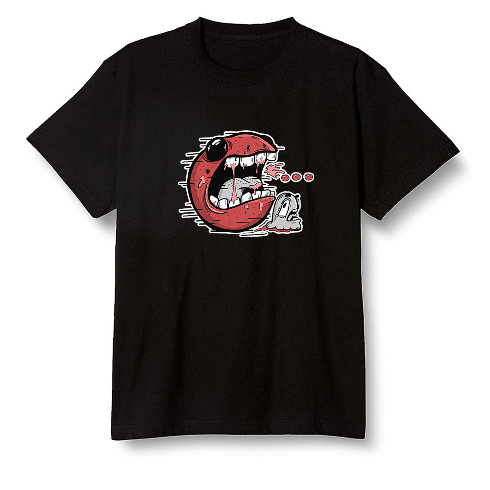 Pop Colour AJ1 Retro High OG Chicago - Pac Man and ghost - Black Men T-shirt