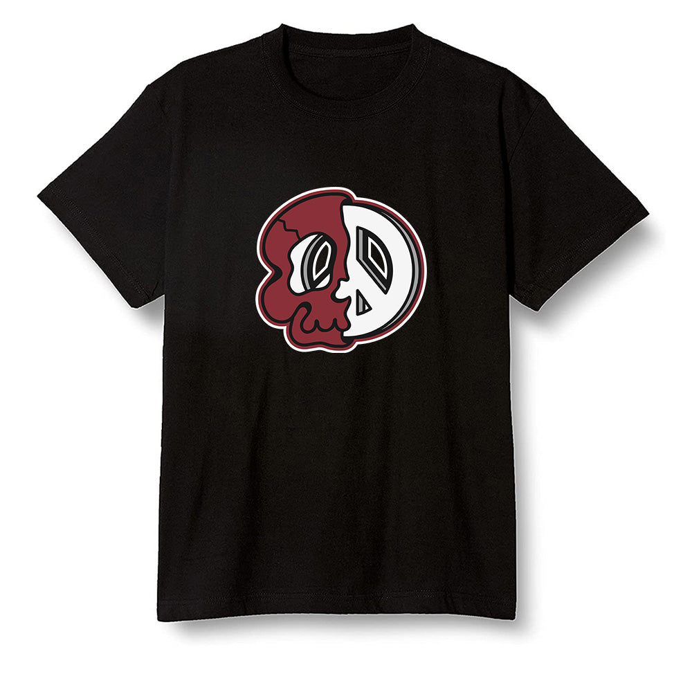 Pop Colour AJ1 Low Black Toe - Peace and skull - Black Men T-shirt