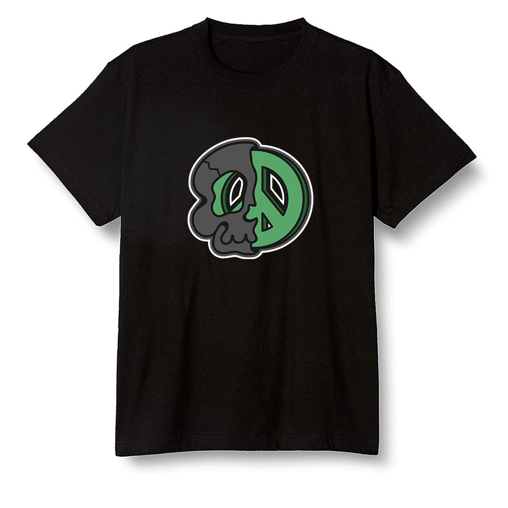 Pop Colour AJ1 Retro High OG Pine Green J10456 - Peace and skull - Black Men T-shirt