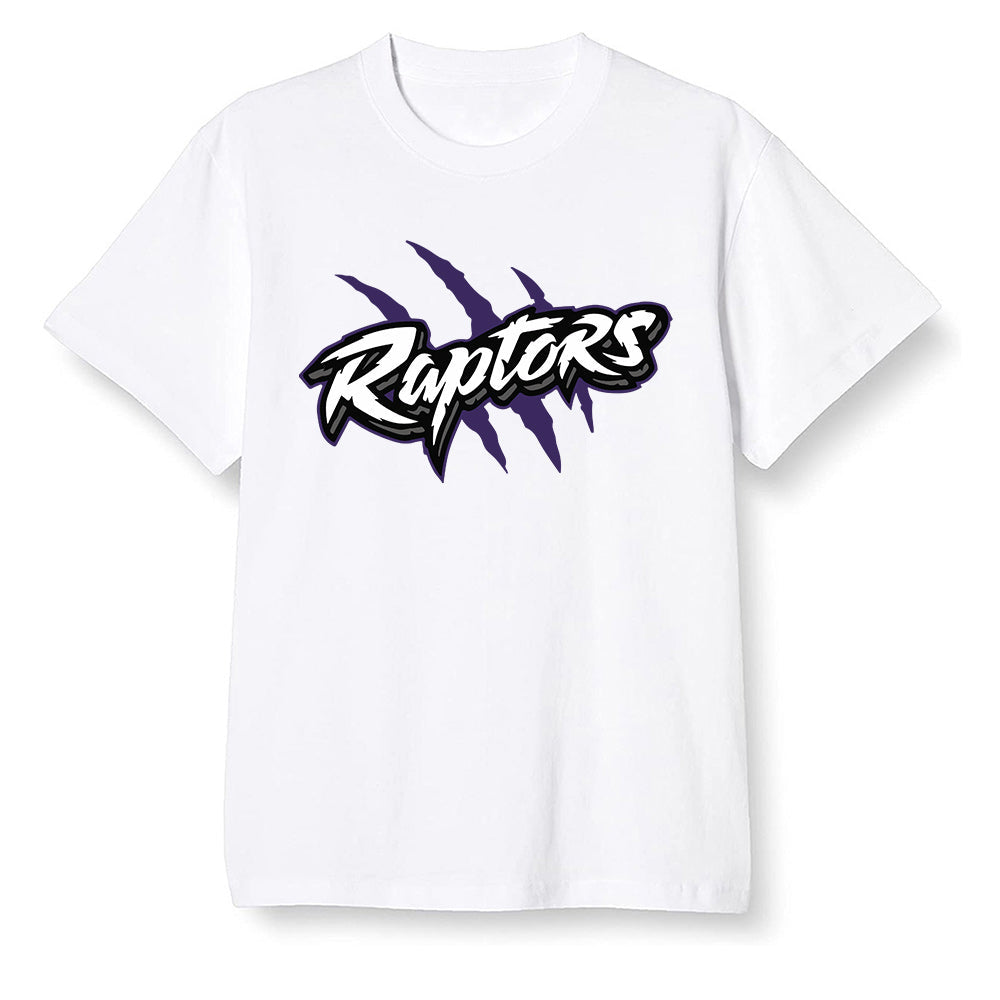 Pop Colour AJ1 Retro High OG Court Purple - Raptors - White Men T-shirt