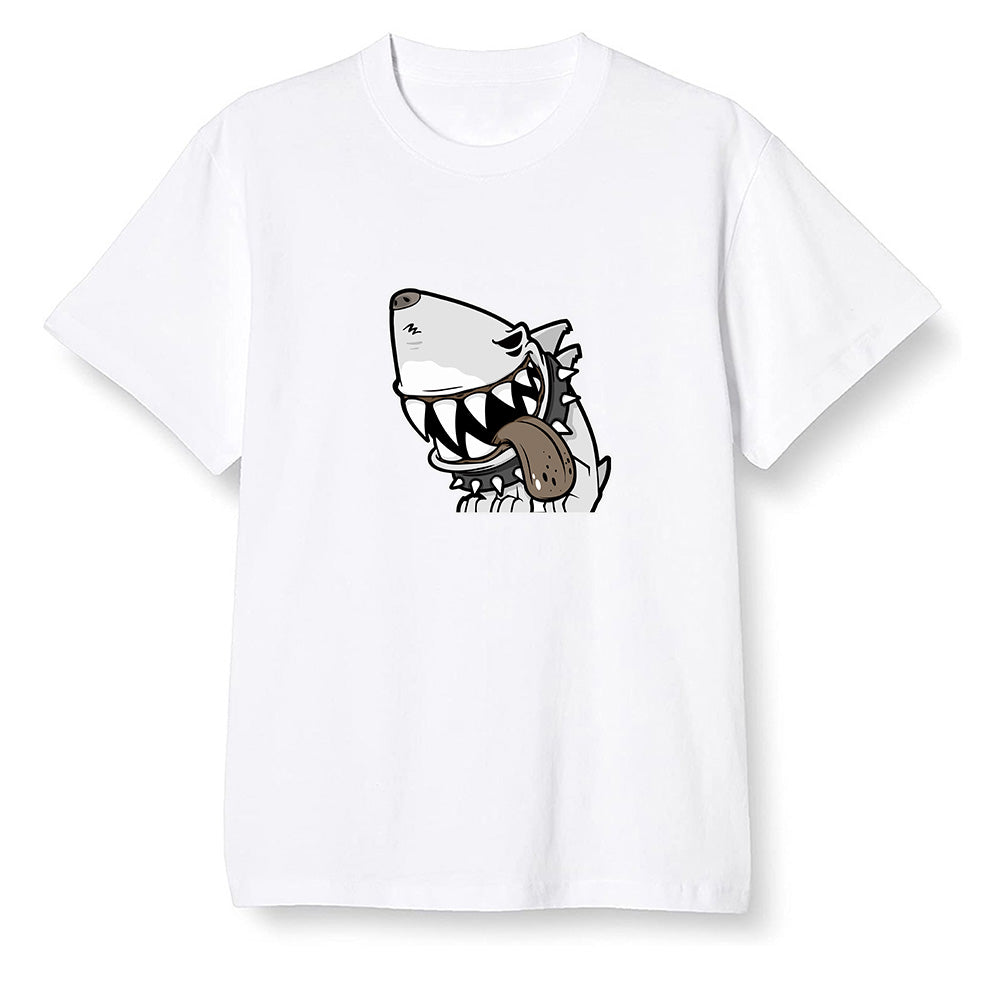Pop Colour AJ1 Retro High Dark Mocha - Shark dog - White Men T-shirt