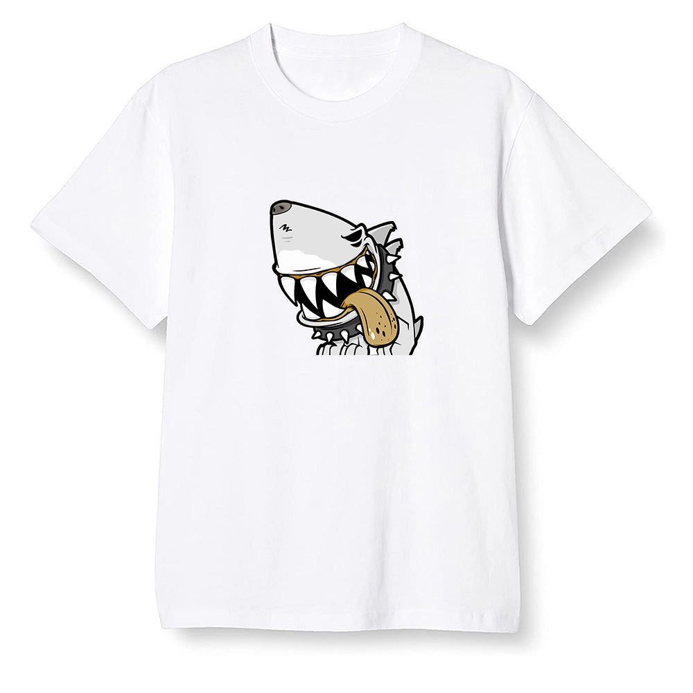 Pop Colour AJ1 Retro High OG Yellow Ochre - Shark dog - White Men T-shirt