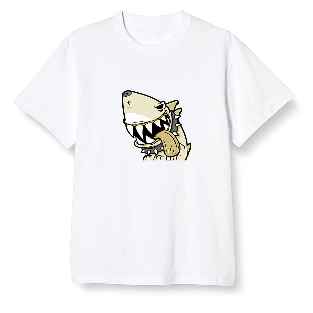 Pop Colour AJ1 Retro Hi Prm Mushroom - Shark dog - White Men T-shirt