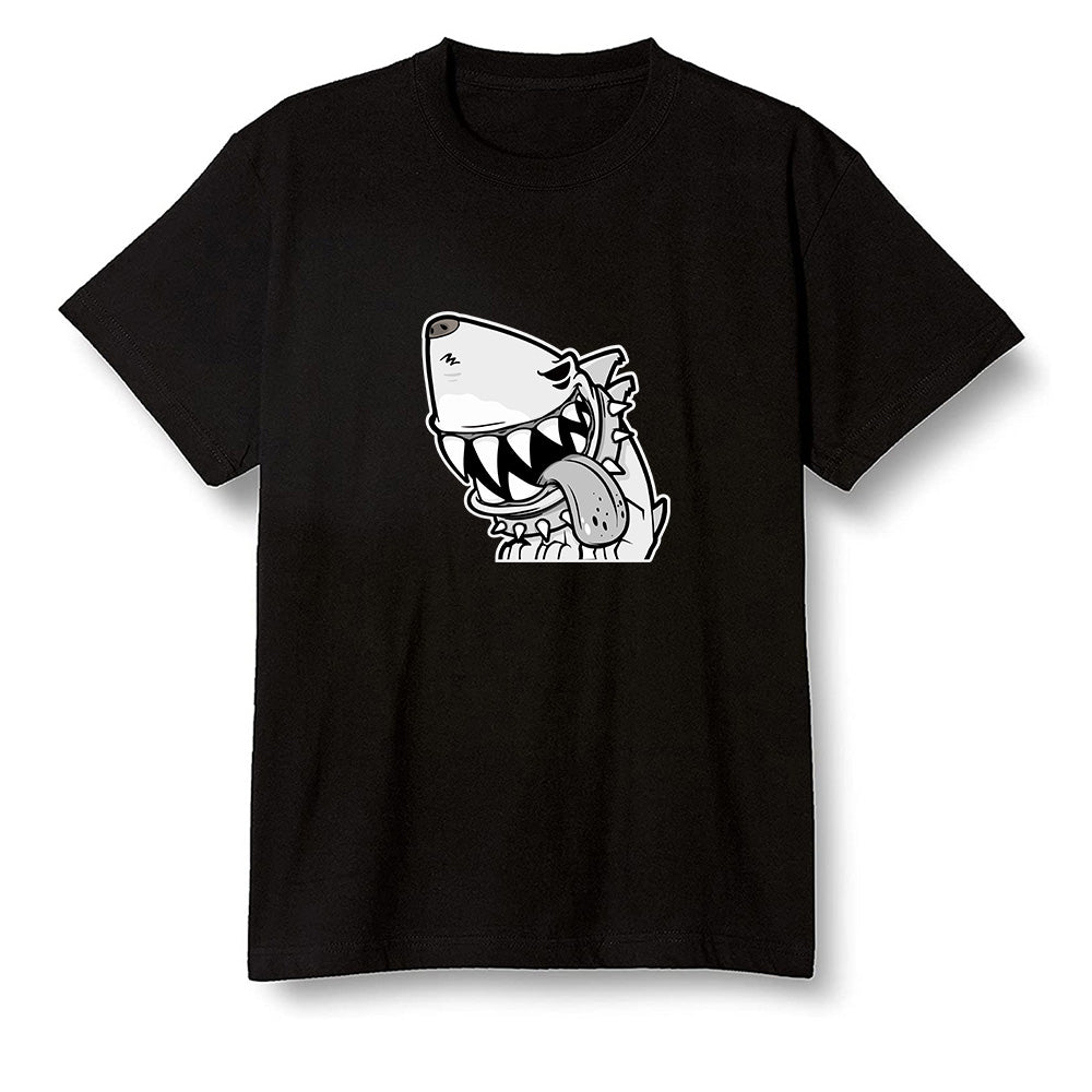 Pop Colour AJ1 Retro High '85 OG Neutral Grey - Shark dog - Black Men T-shirt