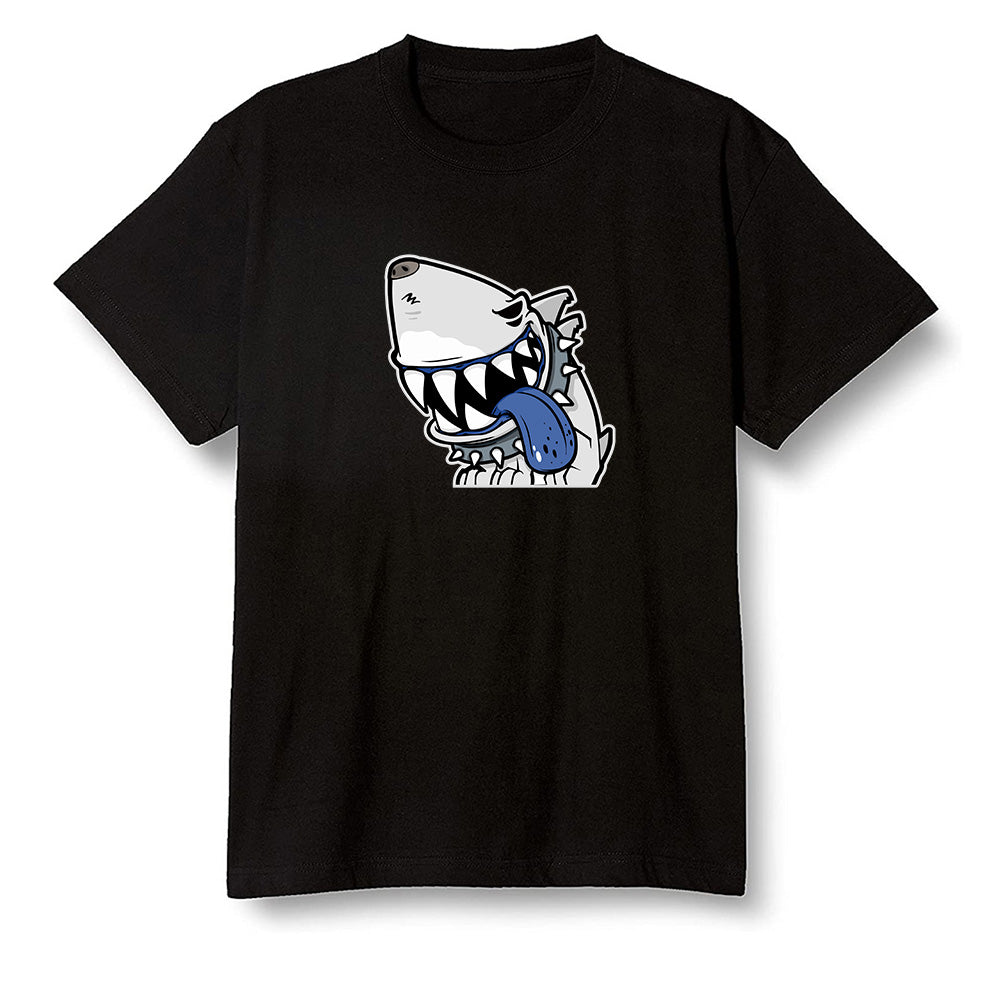 Pop Colour AJ13 Retro Flint - Shark dog - Black Men T-shirt