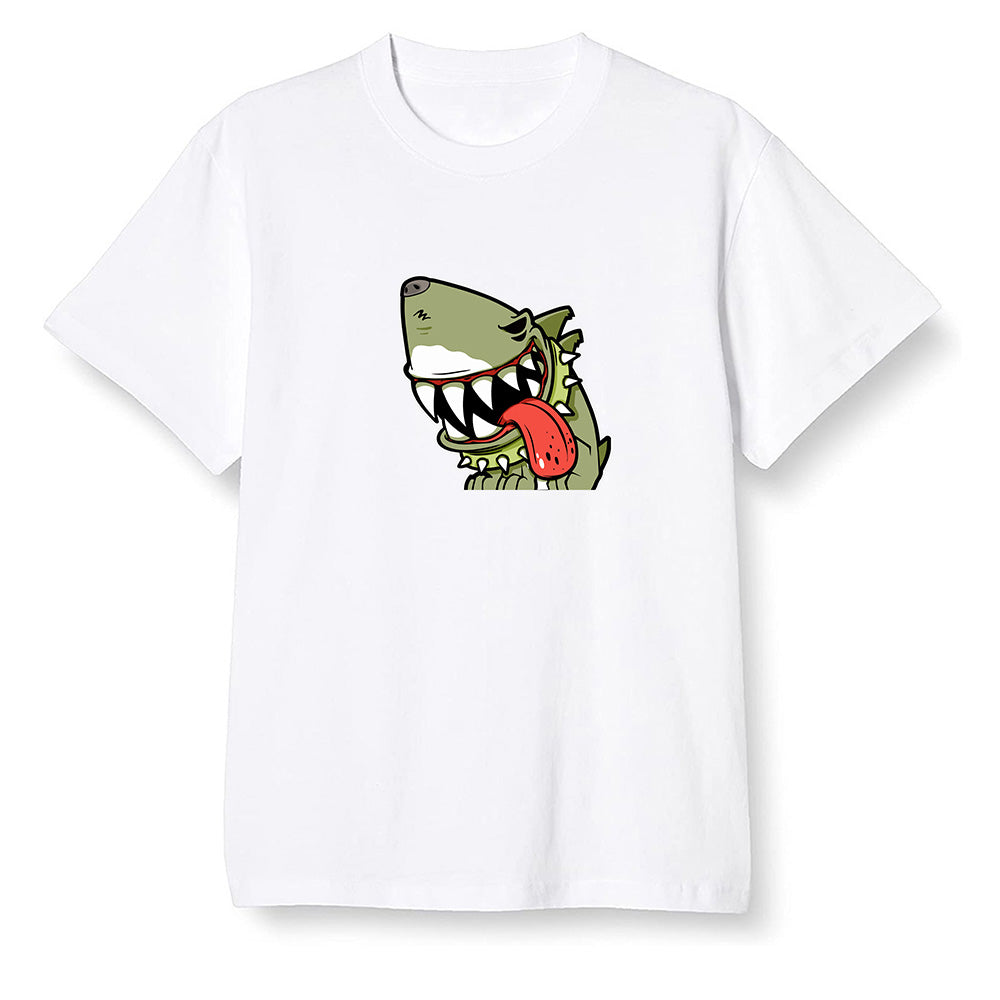 Pop Colour AJ6 Retro SP Travis Scott - Medium Olive - Shark dog - White Men T-shirt