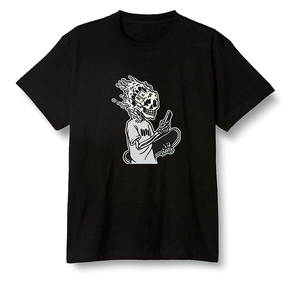 Pop Colour AJ1 Low Retro 'White' White/White-Metallic Silver - Skateboard boy - Black Men T-shirt
