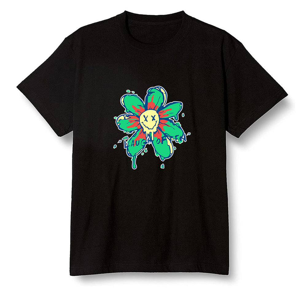 Pop Colour AJ1 Retro OG High J Balvin - Colores Y Vibras - Smiling flower - Black Men T-shirt