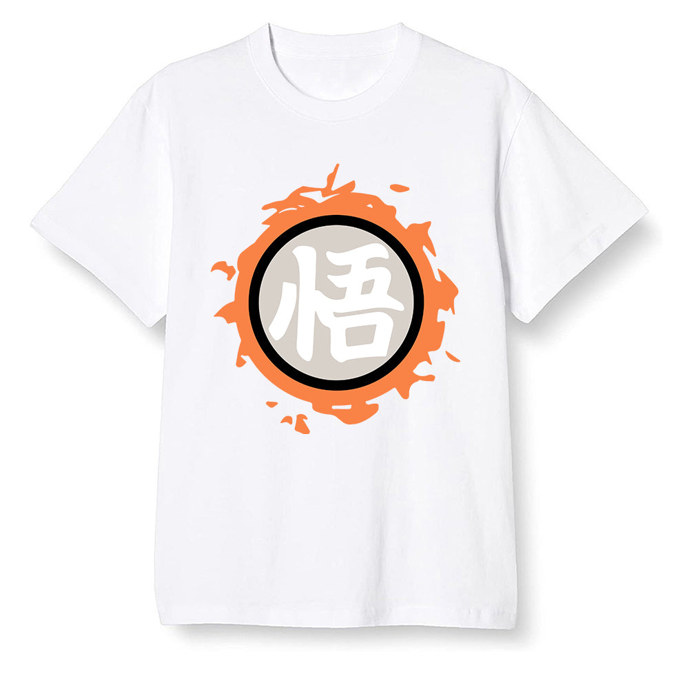 Pop Colour AJ1 Retro High OG Shattered Backboard Away - The logo Go Gi of Son Goku - White Men T-shirt