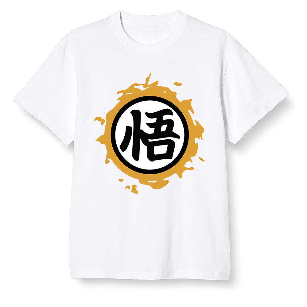 Pop Colour AJ1 Retro High OG Rookie Of The Year - The logo Go Gi of Son Goku - White Men T-shirt