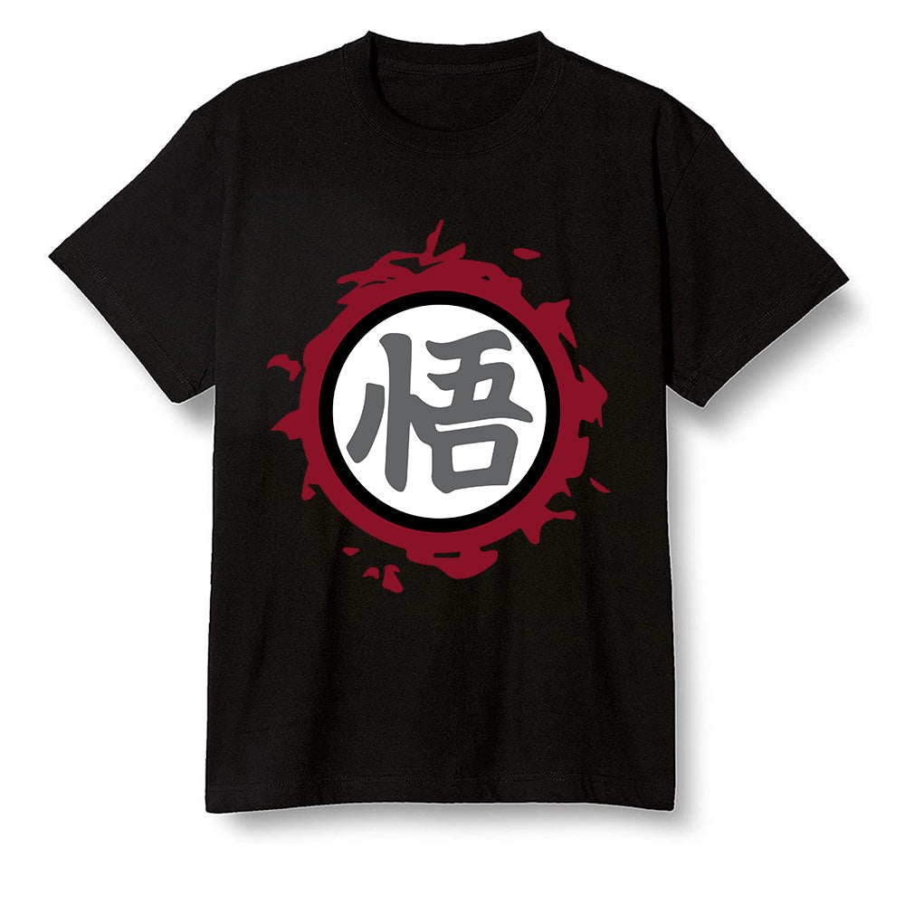 Pop Colour AJ13 Retro Gym Red Flint Grey - The logo Go Gi of Son Goku - Black Men T-shirt