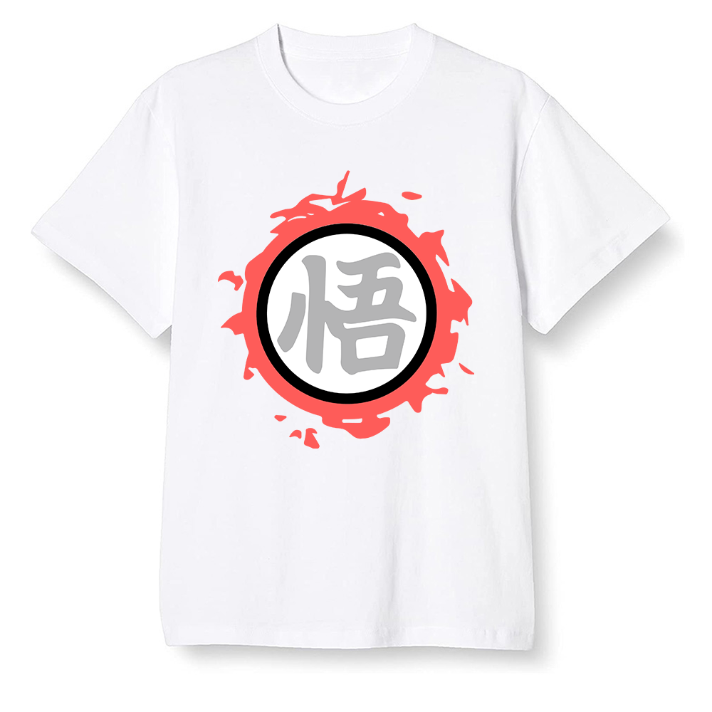 Pop Colour AJ6 Retro Tinker Hatfield - The logo Go Gi of Son Goku - White Men T-shirt
