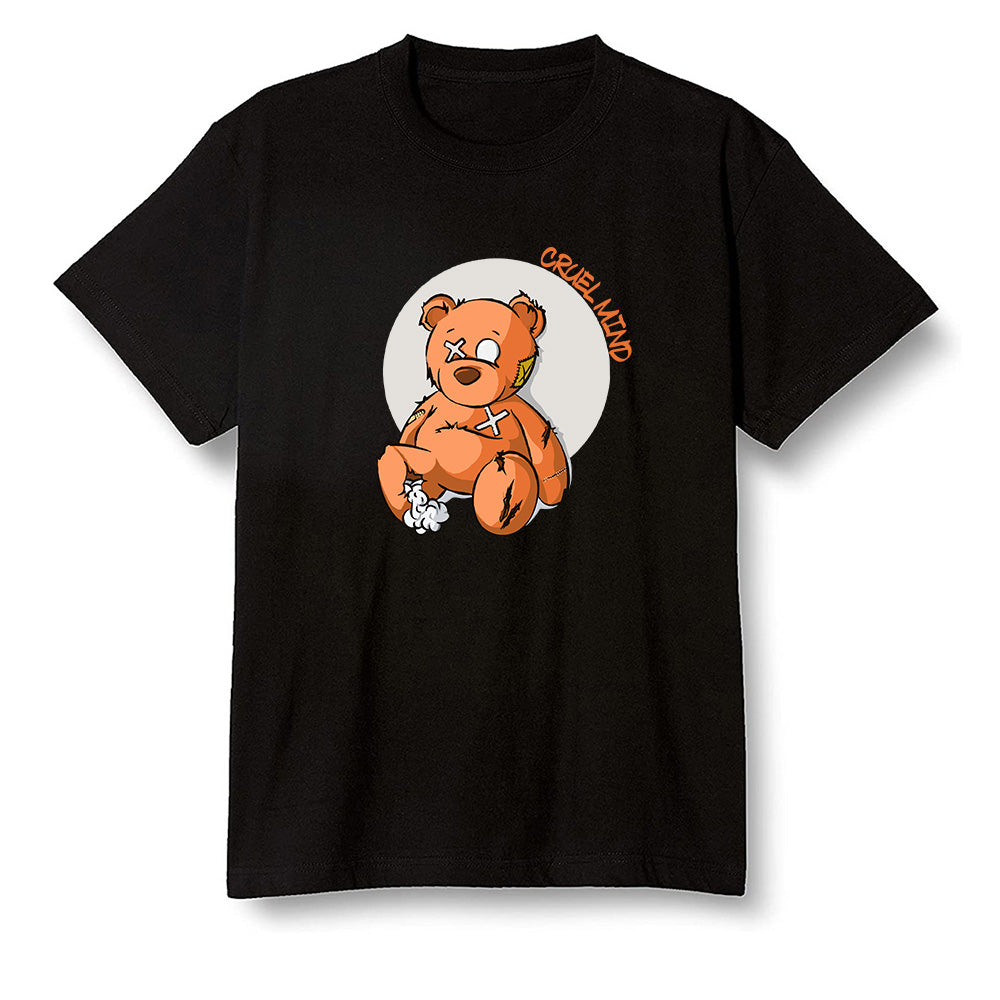 Pop Colour AJ1 Retro High OG Shattered Backboard Away - "Torn Teddy" Cruel Mind - Black Men T-shirt