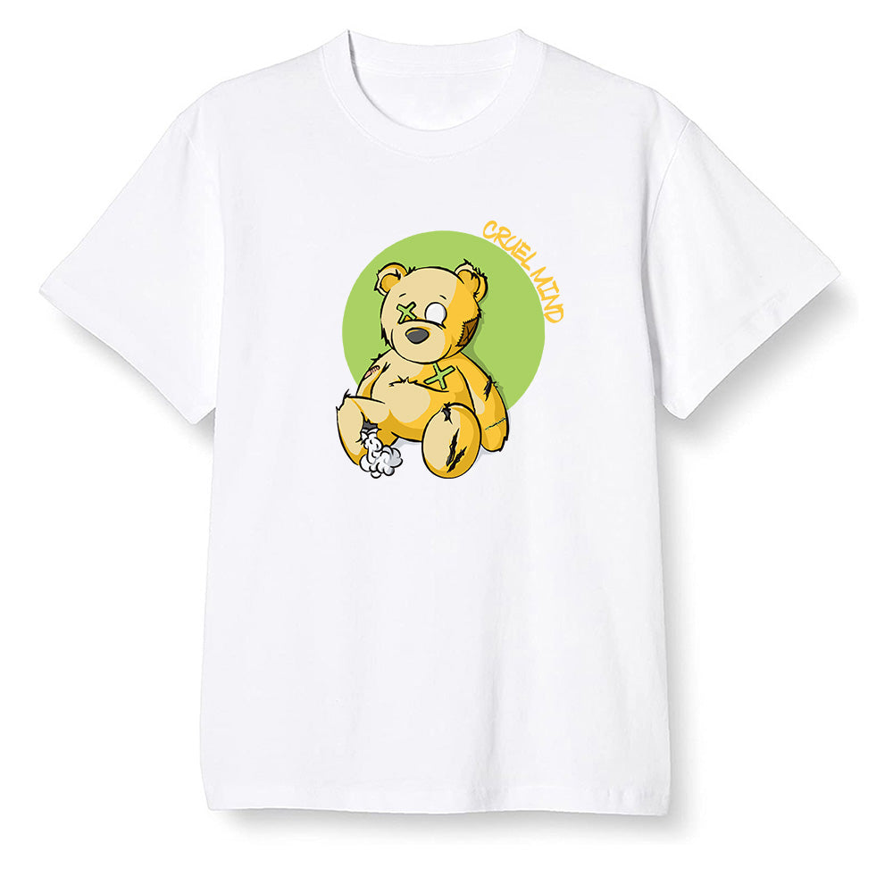 Pop Colour AJ1 Retro High OG Volt Gold - "Torn Teddy" Cruel Mind - White Men T-shirt