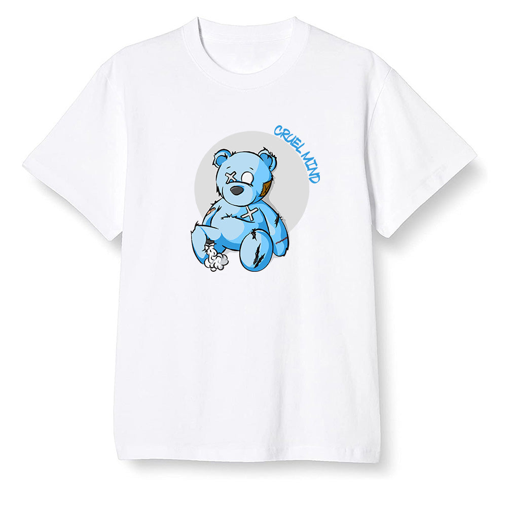 Pop Colour AJ1 NRG Joint Model - UNC - "Torn Teddy" Cruel Mind - White Men T-shirt
