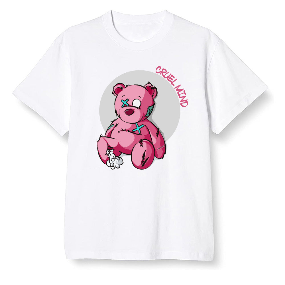 Pop Colour AJ13 Retro Gym Red Flint Grey - "Torn Teddy" Cruel Mind - White Men T-shirt