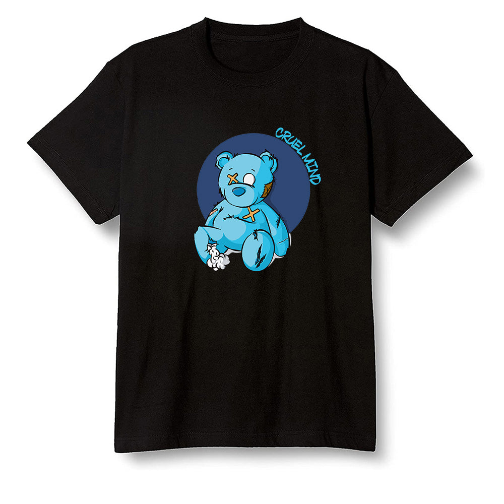 Pop Colour AJ6 Retro Unc - Univeristy Blue - "Torn Teddy" Cruel Mind - Black Men T-shirt