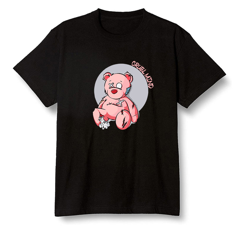 Pop Colour AJ6 Retro Black Infrared - "Torn Teddy" Cruel Mind - Black Men T-shirt