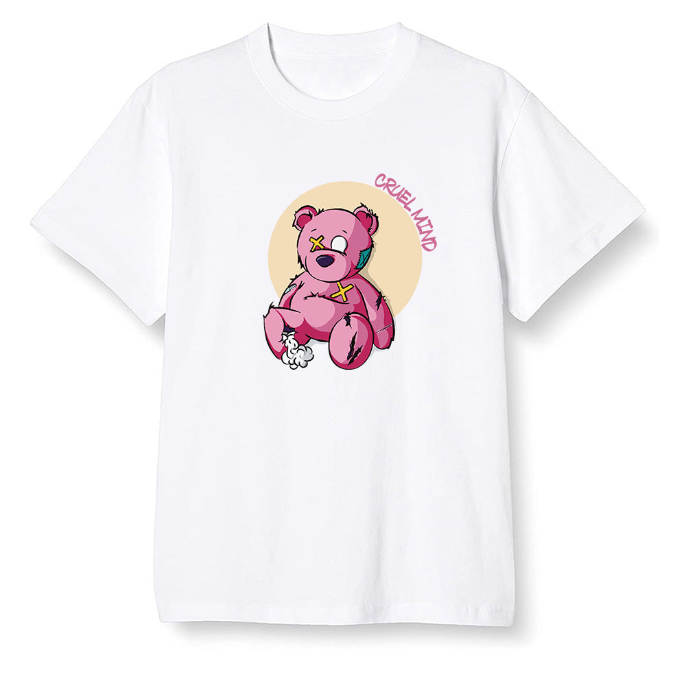 Pop Colour AJ6 Retro Bordeaux - "Torn Teddy" Cruel Mind - White Men T-shirt