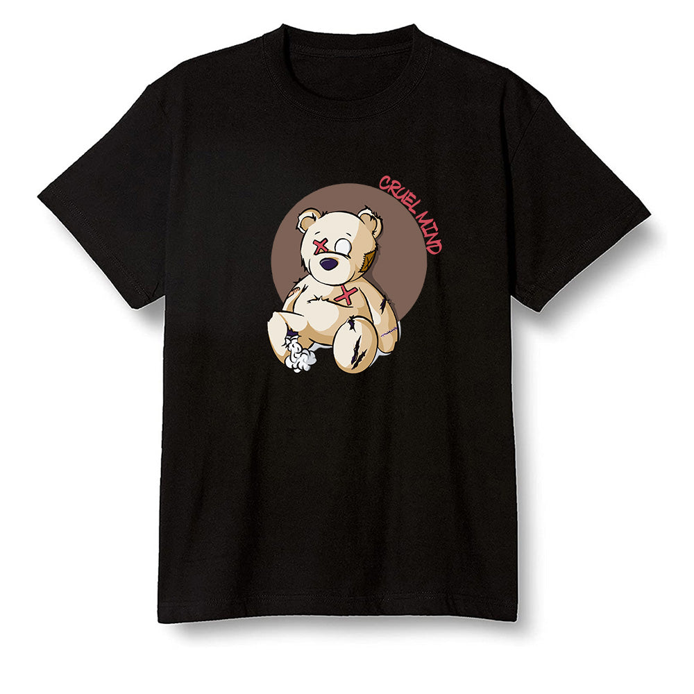 Pop Colour AJ6 Retro Quai 54 - Sail Gum - "Torn Teddy" Cruel Mind - Black Men T-shirt