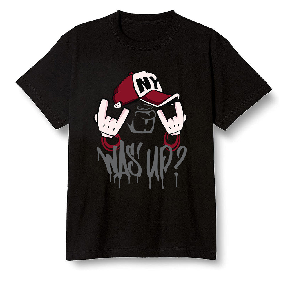 Pop Colour AJ13 Retro Gym Red Flint Grey - Was up - Black Men T-shirt