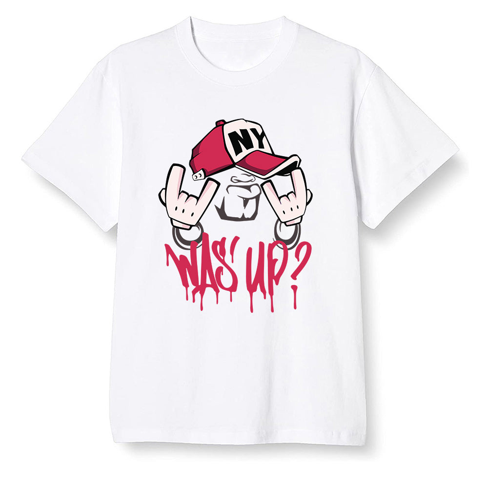 Pop Colour AJ6 Retro Carmine - Was up - White Men T-shirt