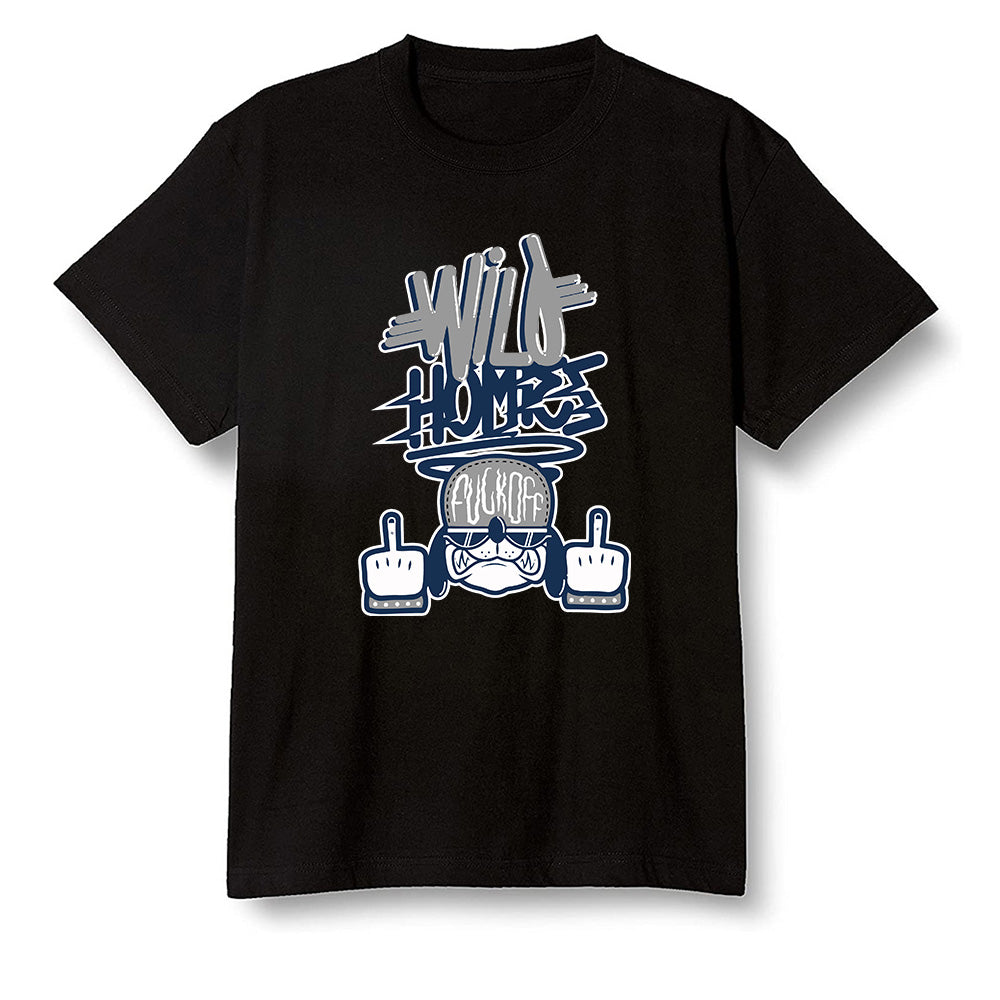 Pop Colour AJ1 High OG CO JP Midnight Navy - Wild Homies - Black Men T-shirt