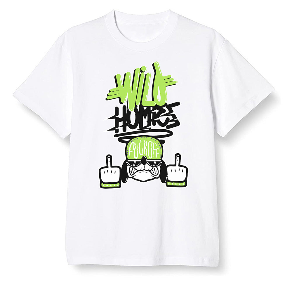 Pop Colour AJ6 Retro Electric Green - Wild Homies - White Men T-shirt