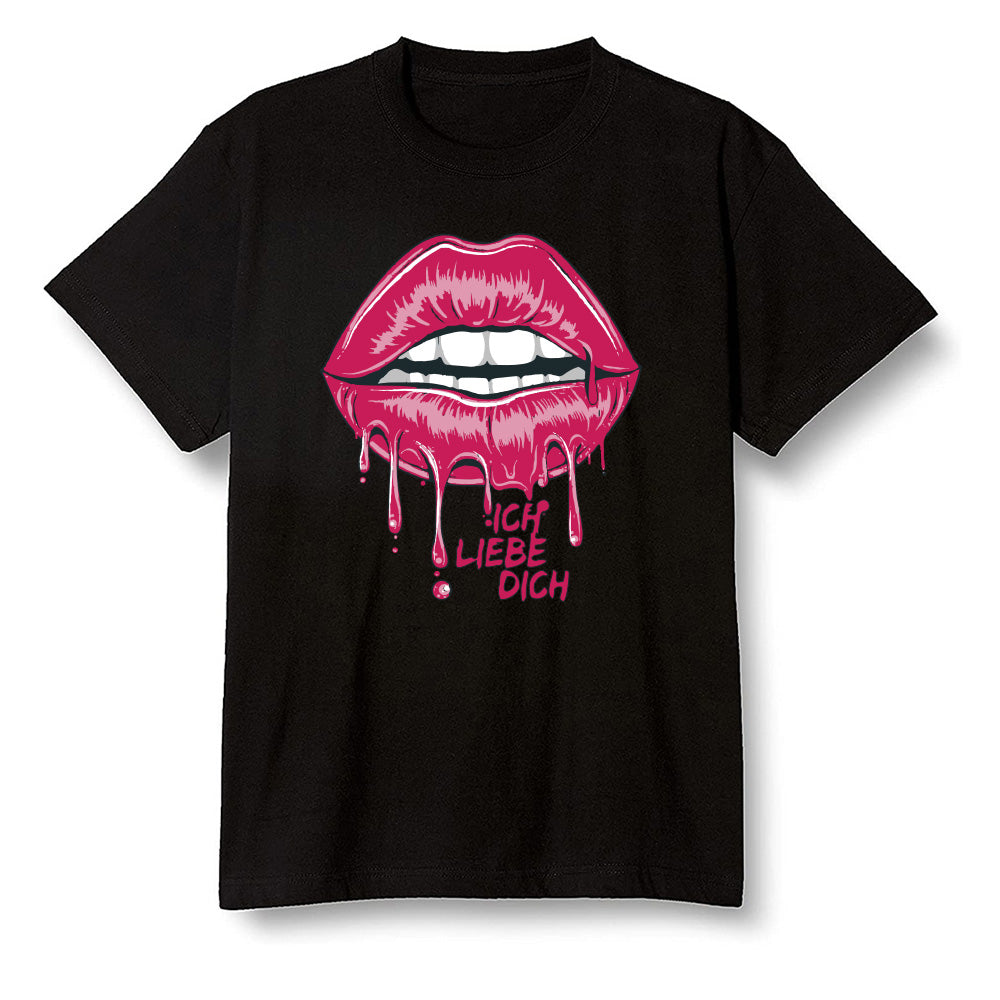 Pop Colour AJ13 Retro Gym Red Flint Grey - love you_red lips - Black Men T-shirt