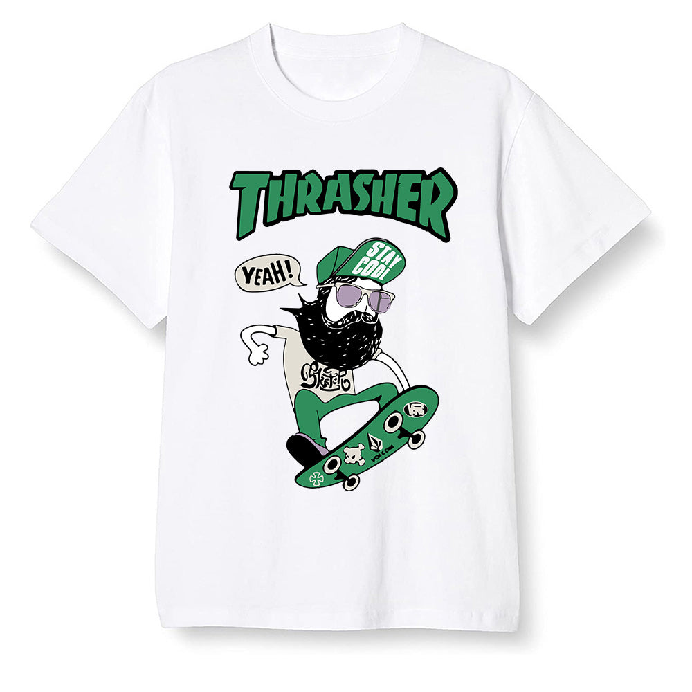Pop Colour AJ13 Retro 'Lucky Green' - skateboard hipster - White Men T-shirt