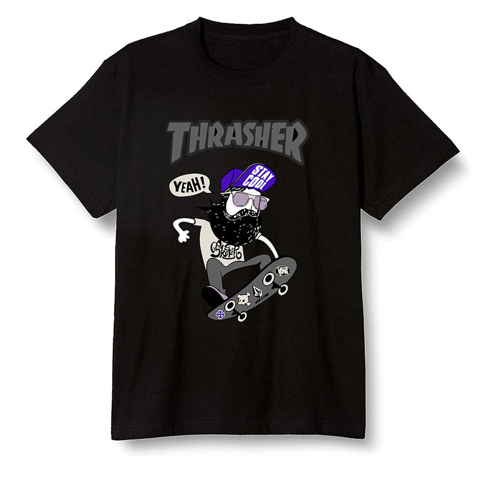 Pop Colour AJ13 Retro Court Purple - skateboard hipster - Black Men T-shirt