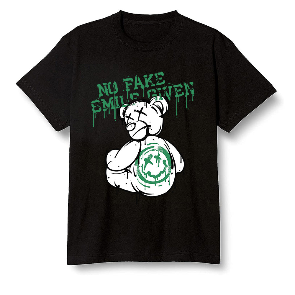 Pop Colour AJ13 Retro 'Lucky Green' - smiley teddy bear - Black Men T-shirt
