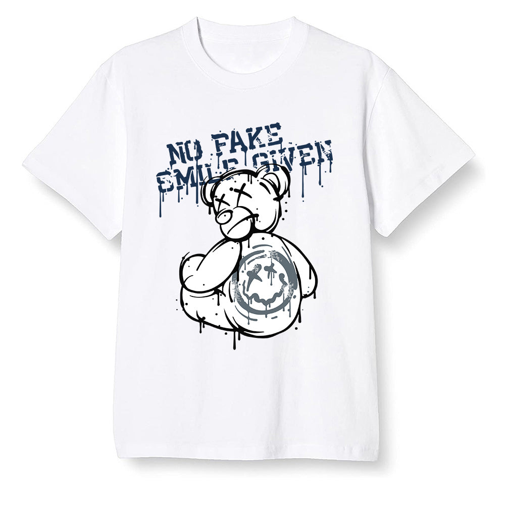 Pop Colour AJ13 Retro Flint - smiley teddy bear - White Men T-shirt