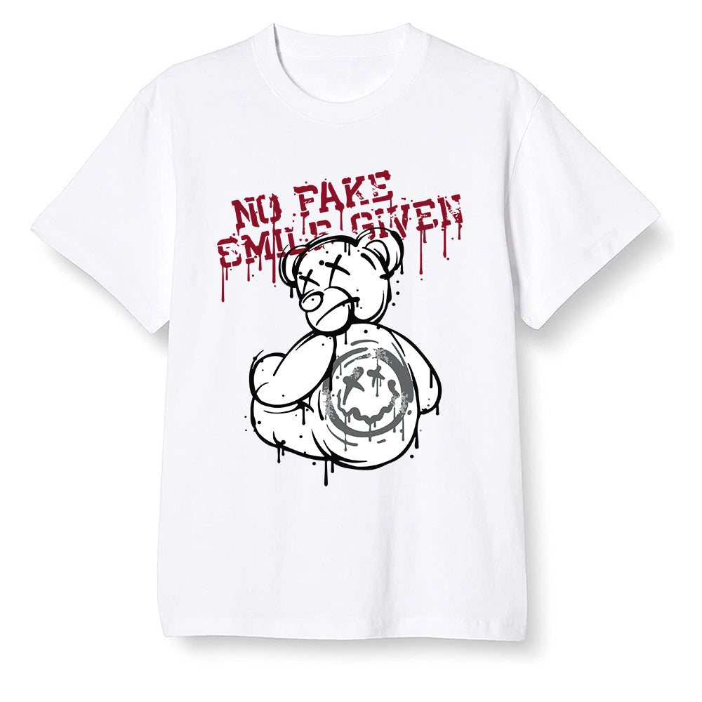 Pop Colour AJ13 Retro Gym Red Flint Grey - smiley teddy bear - White Men T-shirt
