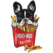 Cute Dog Eating French Fries