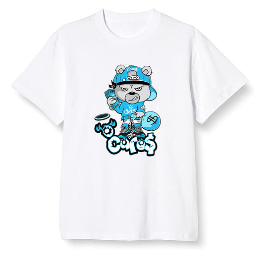 Pop Colour AJ1 NRG Joint Model - UNC - 0 Cares$ Teddy - White Men T-shirt